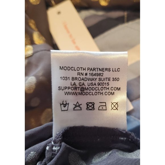 NWT Modcloth Celebrating Progress Peplum Wrap Top 1X New Year Top - Picture 7 of 11